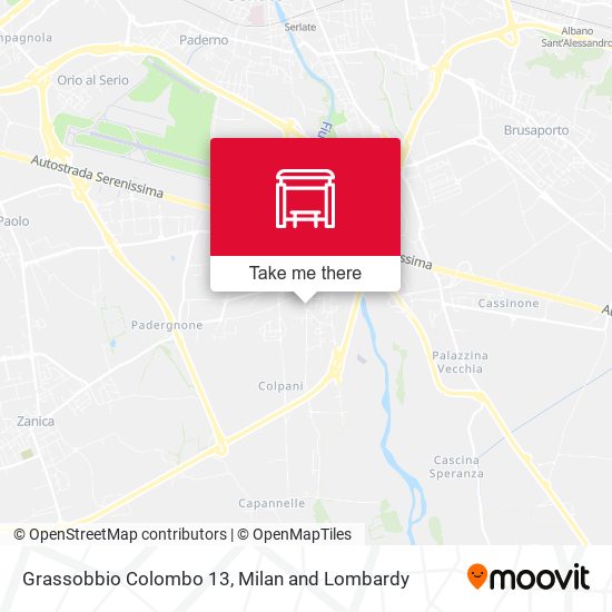 Grassobbio Colombo 13 map