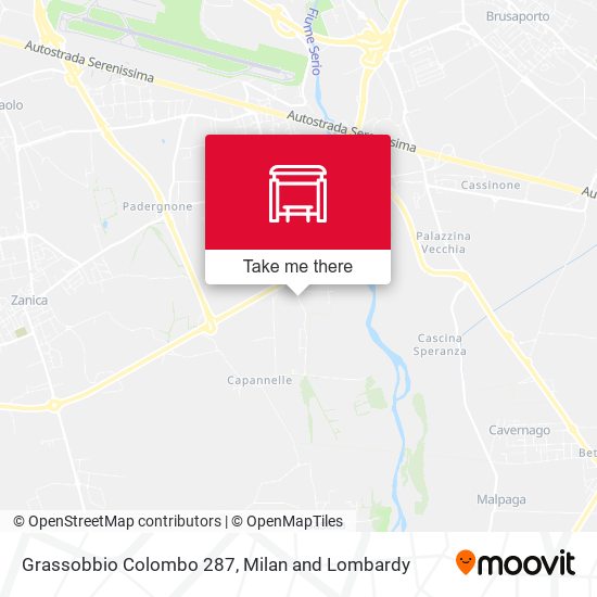 Grassobbio Colombo 287 map