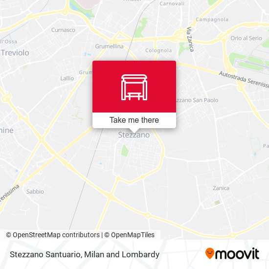 Stezzano Santuario map