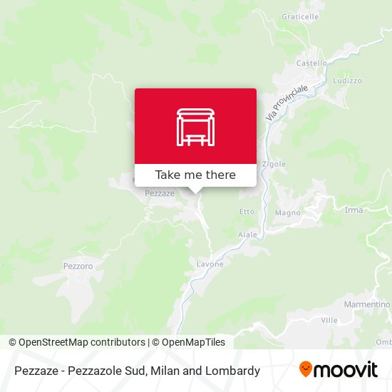 Pezzaze - Pezzazole Sud map