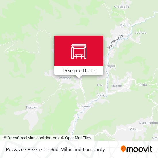 Pezzaze - Pezzazole Sud map