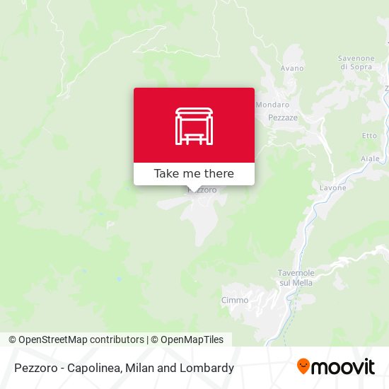 Pezzoro - Capolinea map