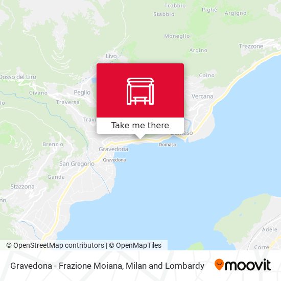 Gravedona - Frazione Moiana map