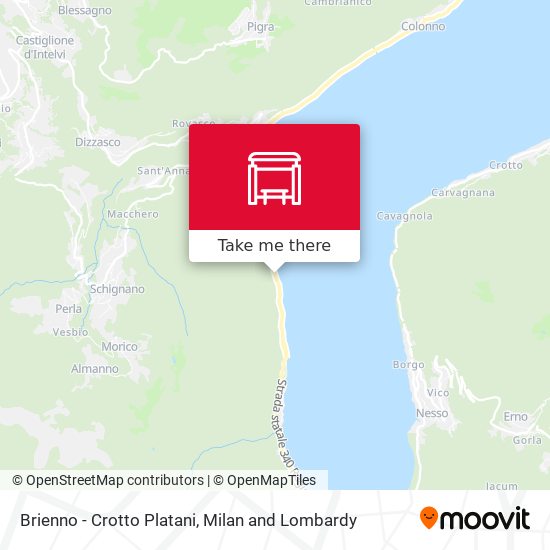 Brienno - Crotto Platani map