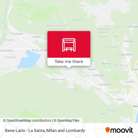 Bene Lario - La Santa map