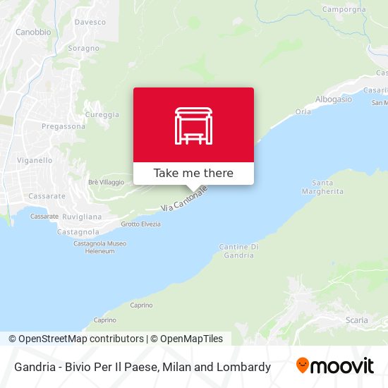 Gandria - Bivio Per Il Paese map