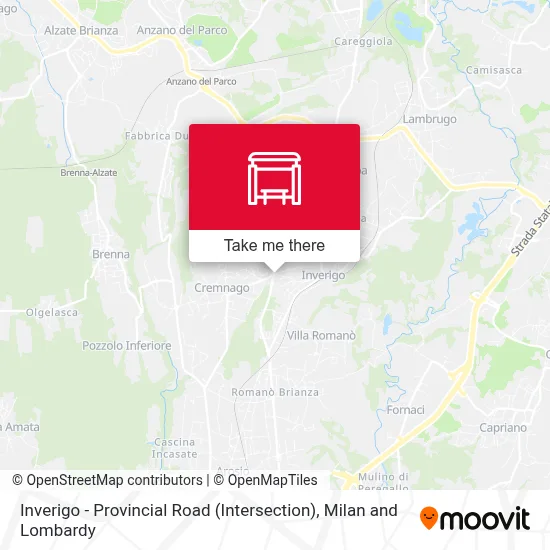Inverigo - Provincial Road (Intersection) map