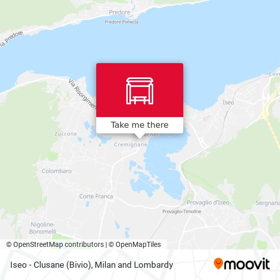 Iseo - Clusane (Bivio) map