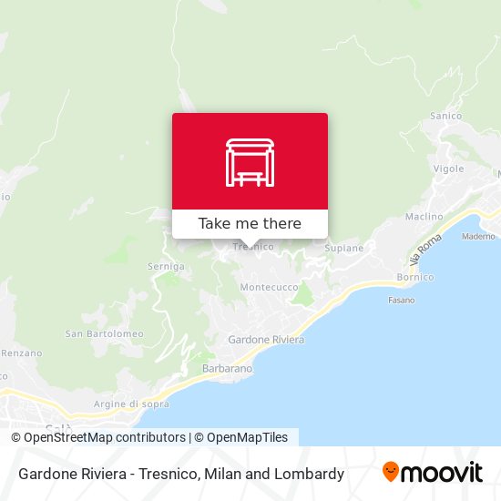 Gardone Riviera - Tresnico map