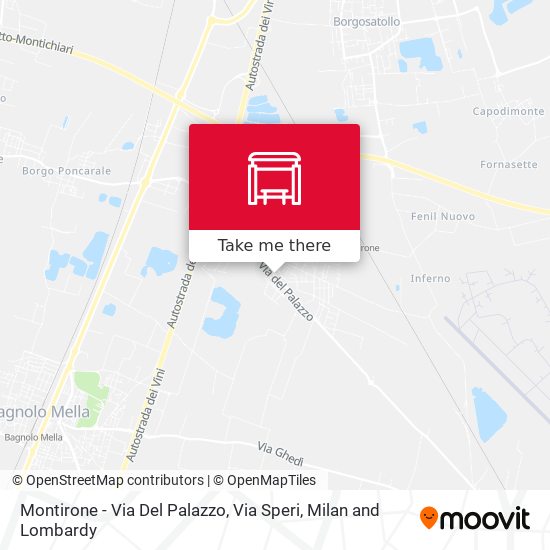 Montirone - Via Del Palazzo, Via Speri map