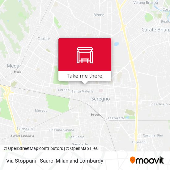 Via Stoppani - Sauro map