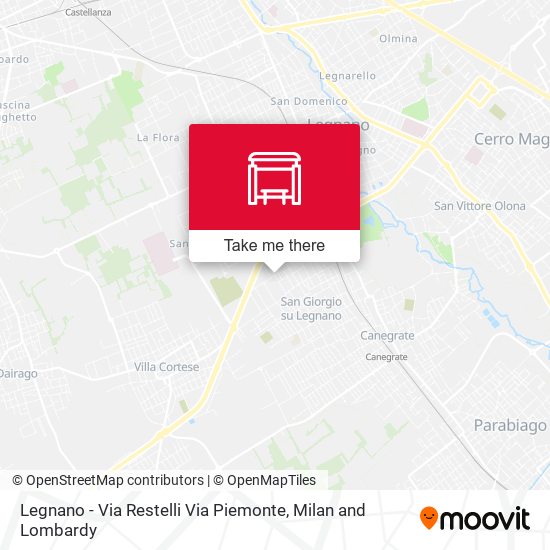 Legnano - Via Restelli Via Piemonte map