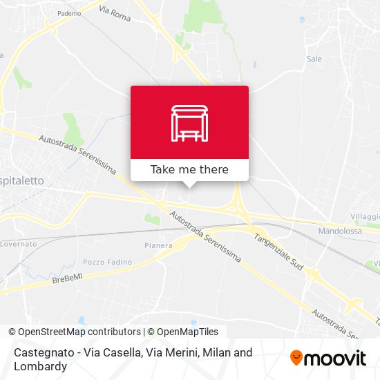Castegnato - Via Casella, Via Merini map
