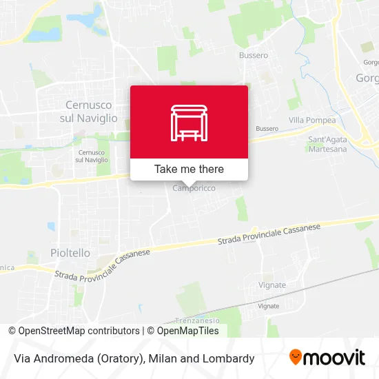 Via Andromeda (Oratory) map