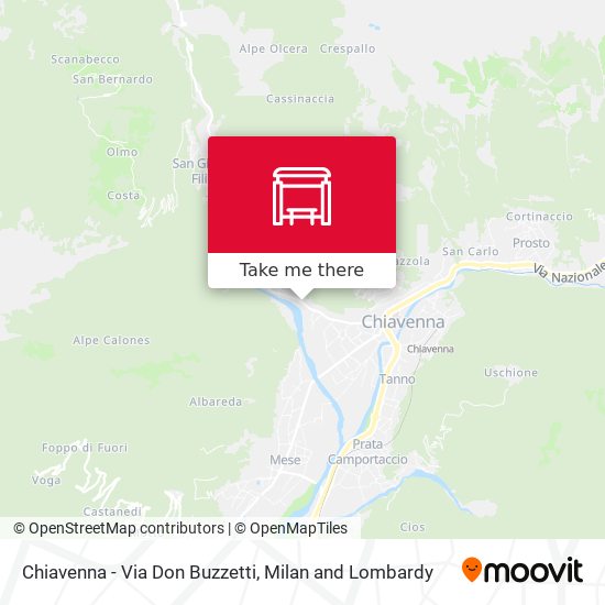 Chiavenna - Via Don Buzzetti map