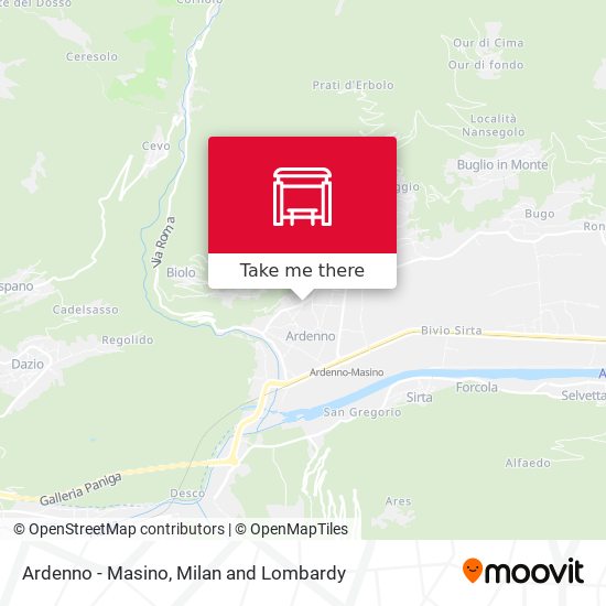 Ardenno - Masino map