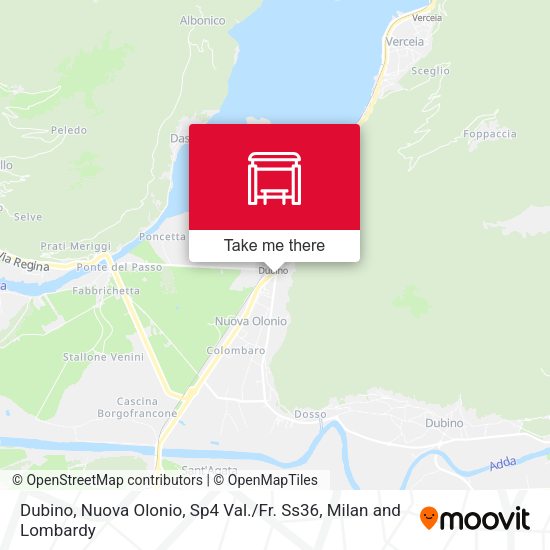 Dubino, Nuova Olonio, Sp4 Val. / Fr. Ss36 map