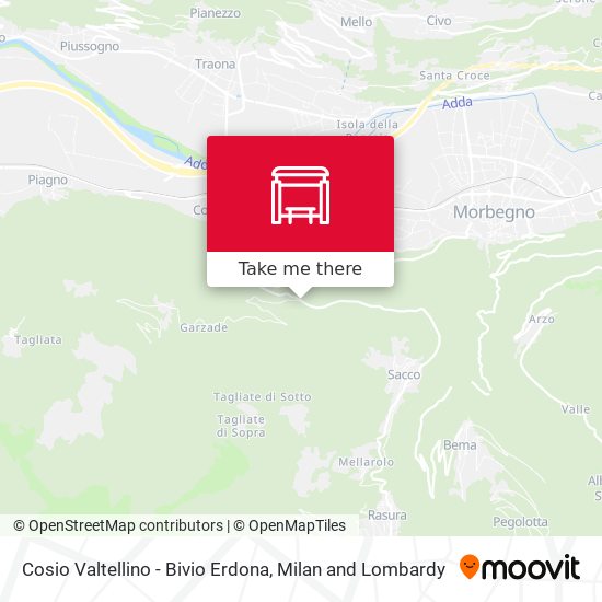 Cosio Valtellino - Bivio Erdona map