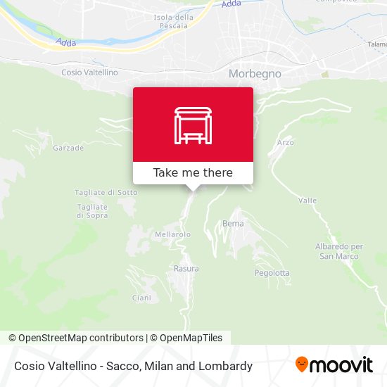 Cosio Valtellino - Sacco map
