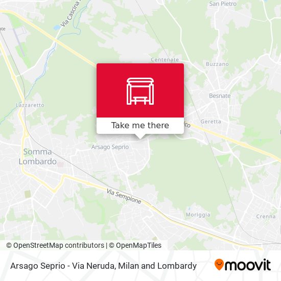 Arsago Seprio - Via Neruda map