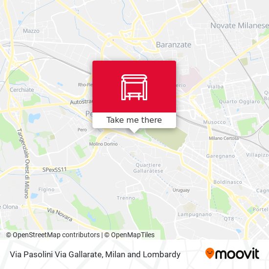 Via Pasolini Via Gallarate map