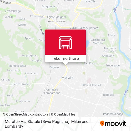 Merate - Via Statale (Bivio Pagnano) map