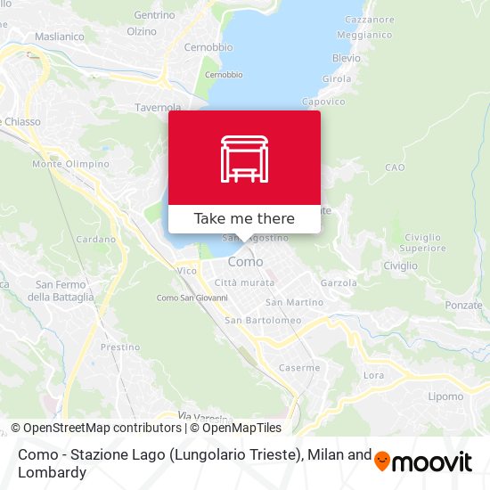 Como - Stazione Lago (Lungolario Trieste) map