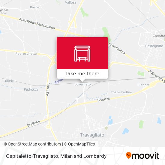 Ospitaletto-Travagliato map