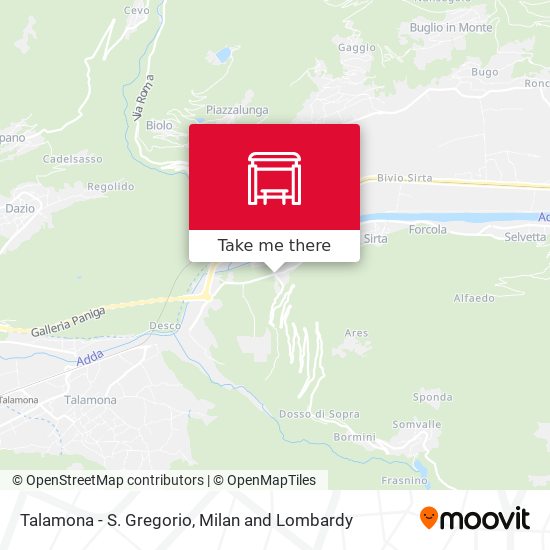 Talamona - S. Gregorio map