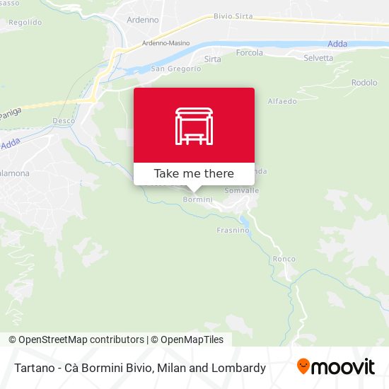 Tartano - Cà Bormini Bivio map