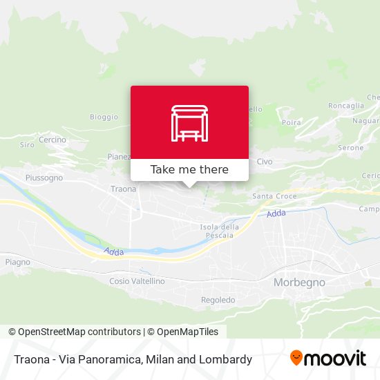 Traona - Via Panoramica map
