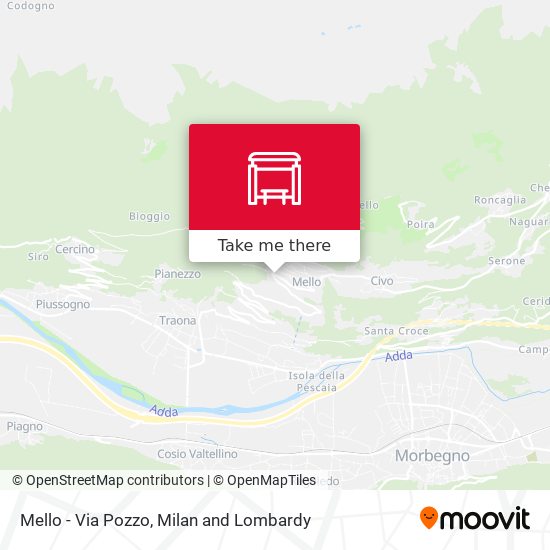 Mello - Via Pozzo map