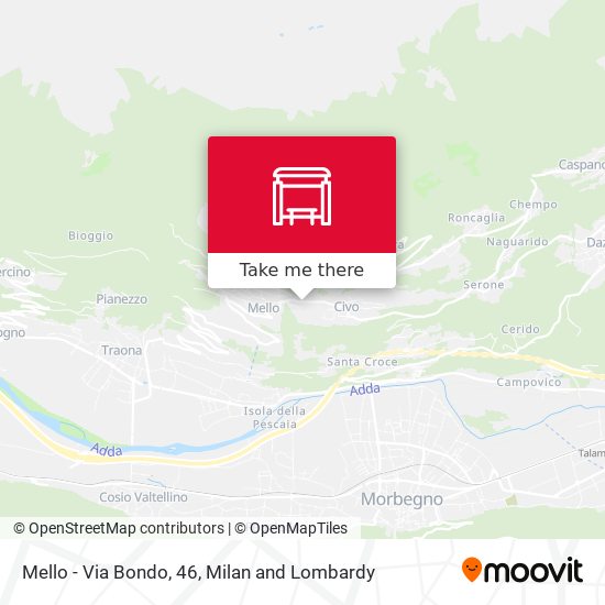 Mello - Via Bondo, 46 map