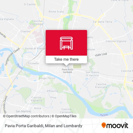 Pavia Porta Garibaldi map