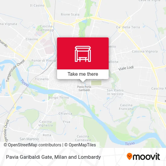 Pavia Garibaldi Gate map