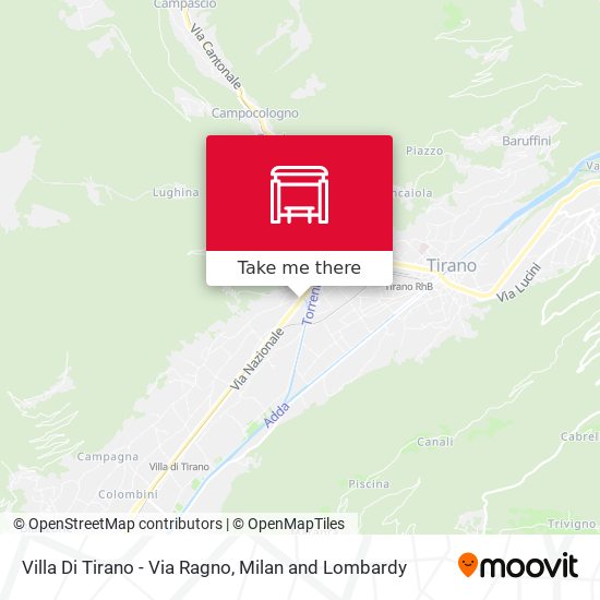Villa Di Tirano - Via Ragno map