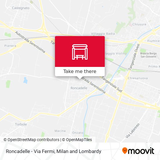 Roncadelle - Via Fermi map