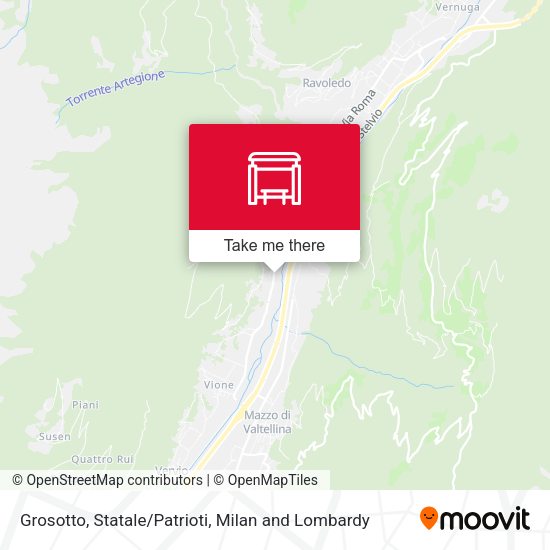 Grosotto, Statale/Patrioti map