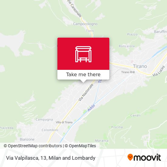 Via Valpilasca, 13 map