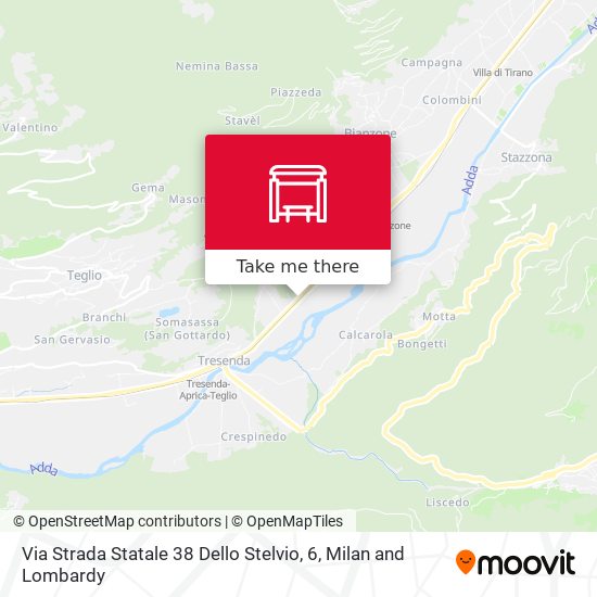 Via Strada Statale 38 Dello Stelvio, 6 map