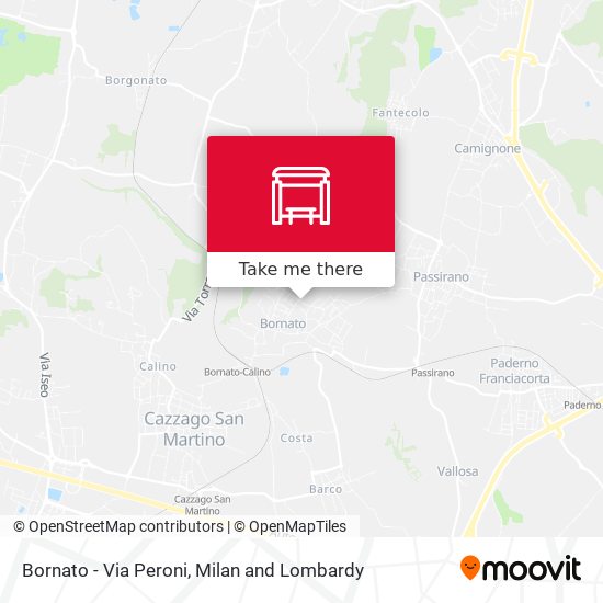 Bornato - Via Peroni map