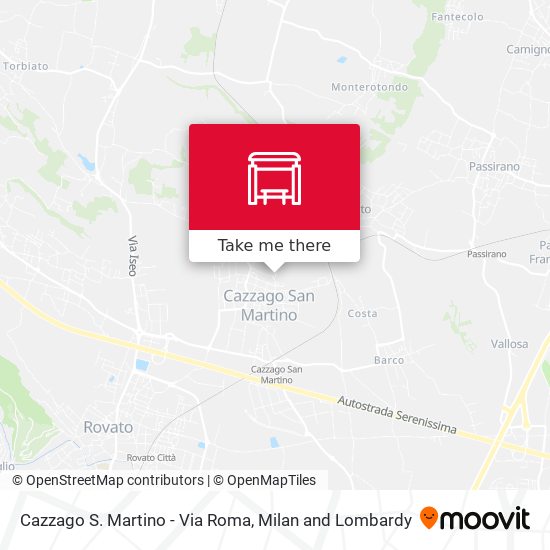 Cazzago S. Martino - Via Roma map