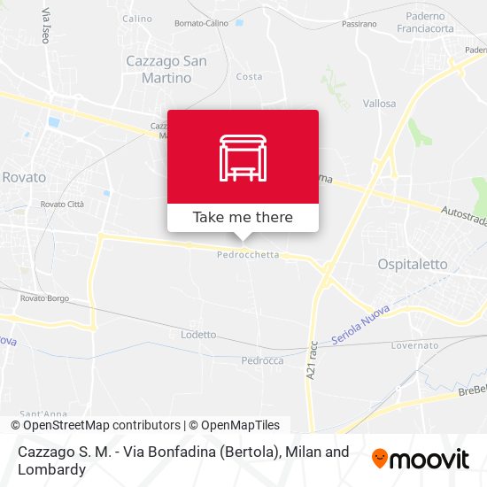 Cazzago S. M. - Via Bonfadina (Bertola) map