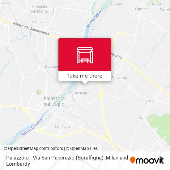 Palazzolo - Via San Pancrazio (Sgraffigna) map