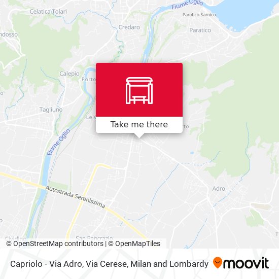 Capriolo - Via Adro, Via Cerese map