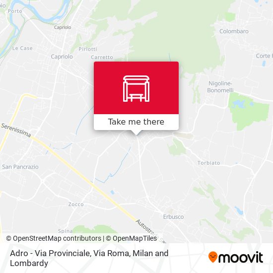 Adro - Via Provinciale, Via Roma map