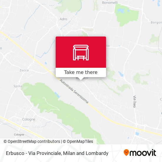 Erbusco - Via Provinciale map