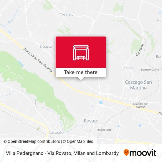 Villa Pedergnano - Via Rovato map