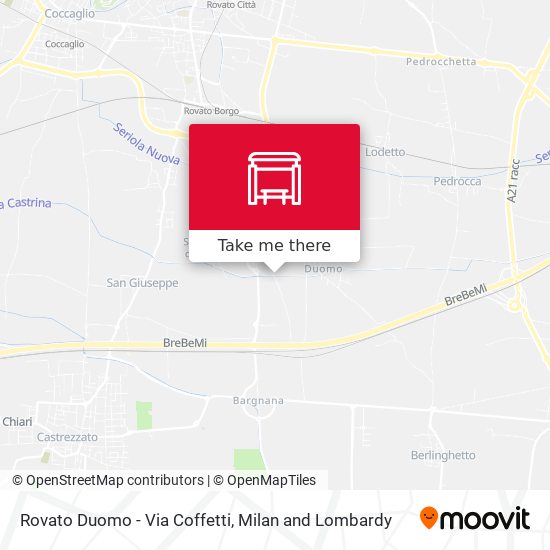 Rovato Duomo - Via Coffetti map