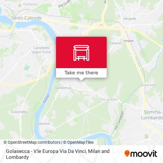 Golasecca - V.le Europa Via Da Vinci map